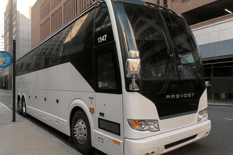 a Santa Monica Coach Bus Service coach bus