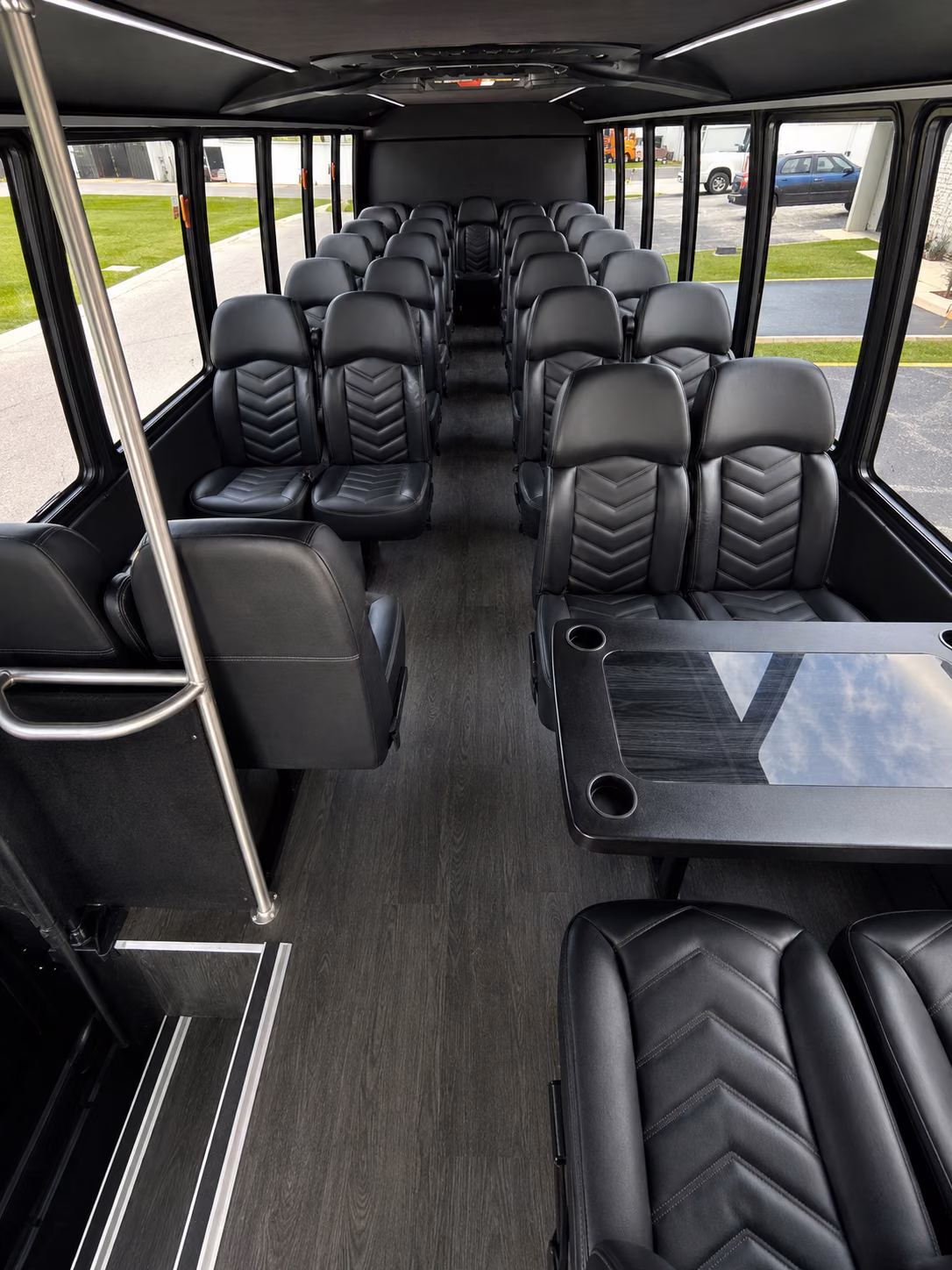 santa monica 18 passenger minibus inside