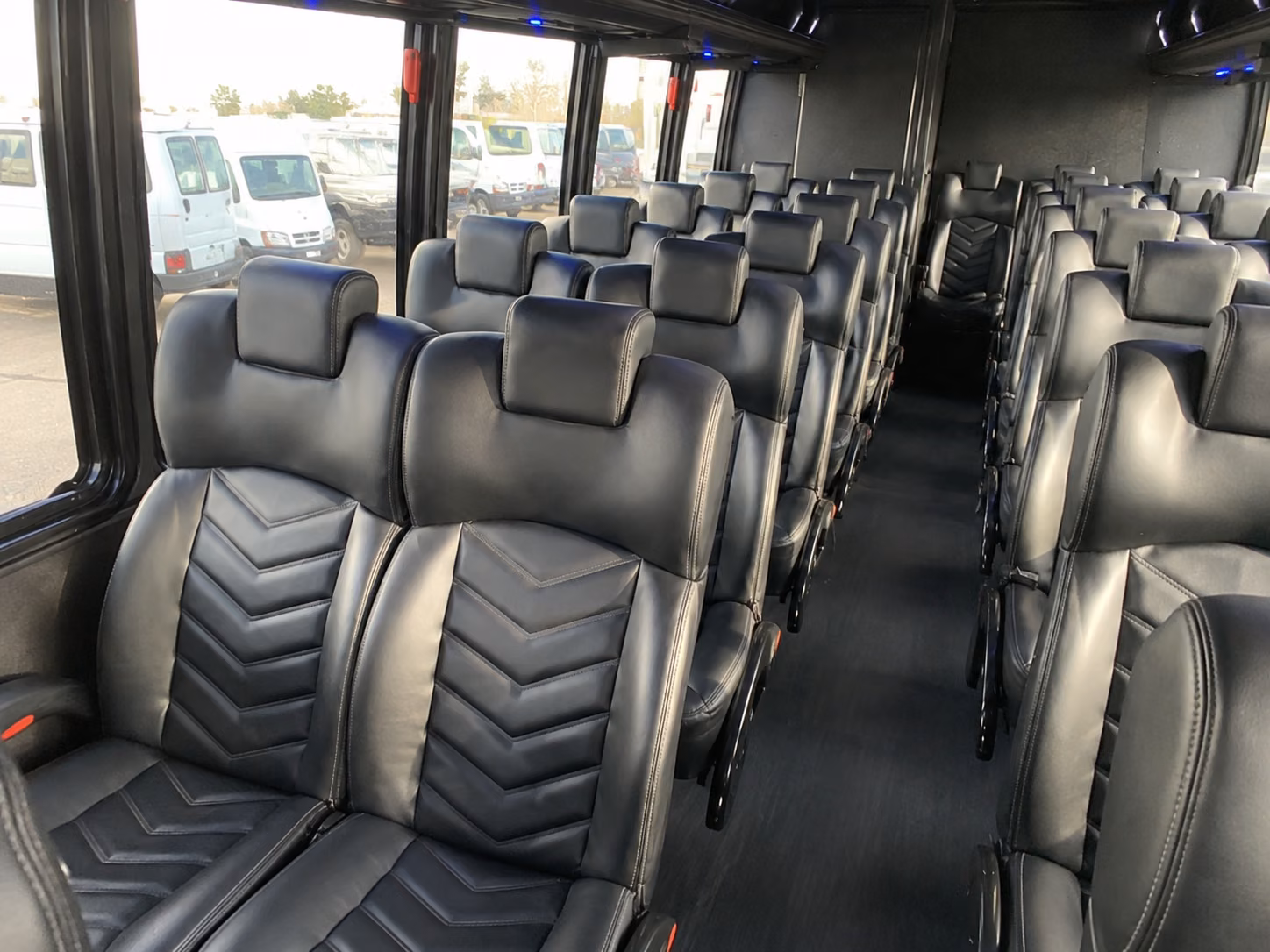 santa monica 18 passenger minibus interior