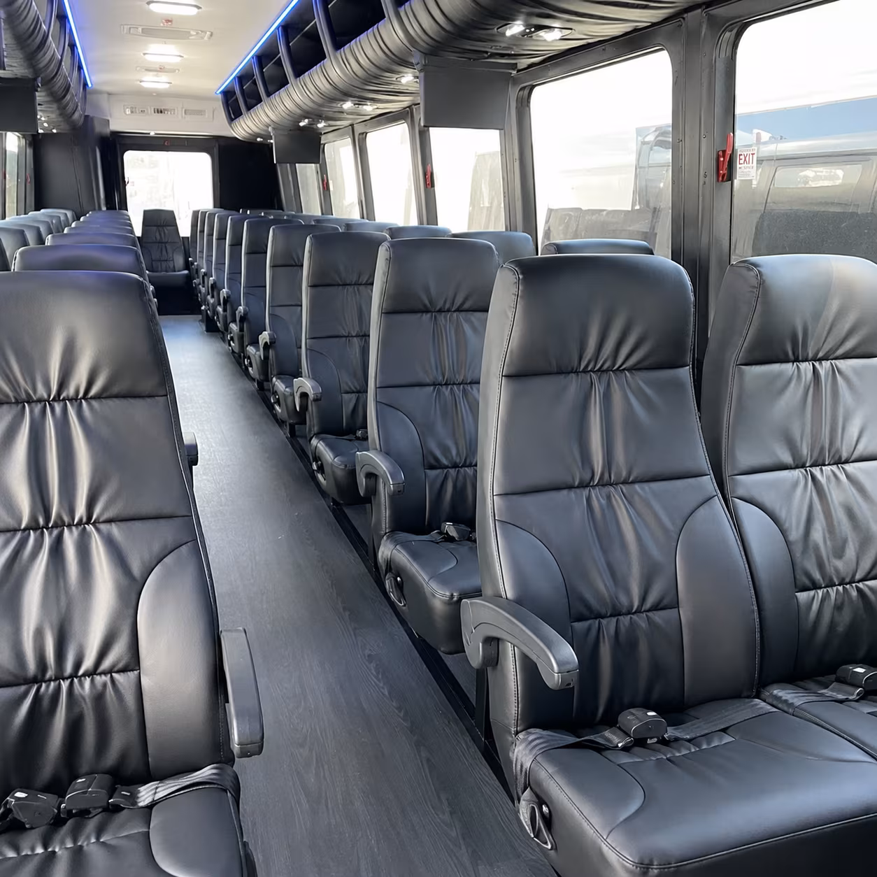 santa monica 28 passenger minibus inside