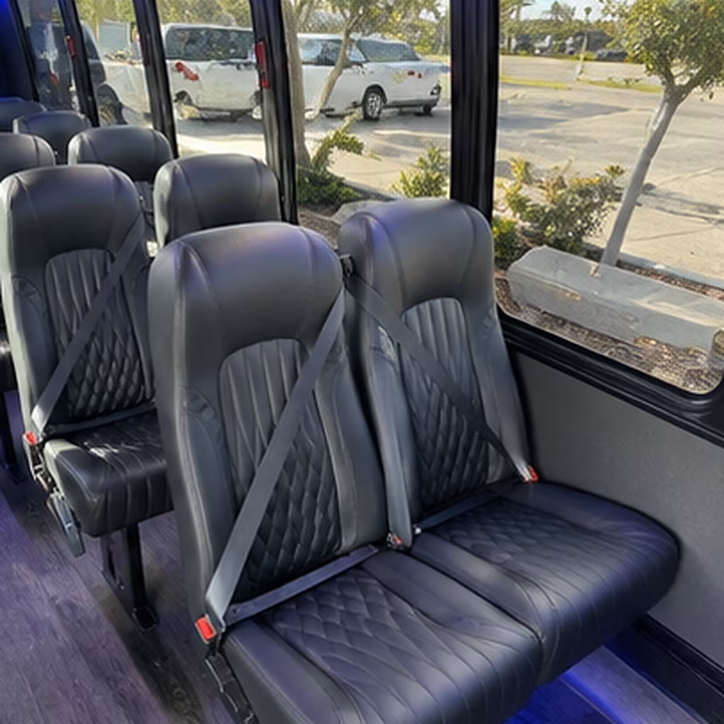 santa monica 28 passenger minibus interior