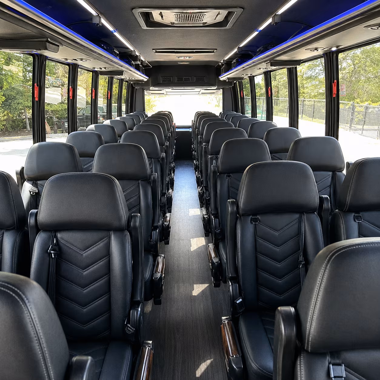 santa monica 30 passenger minibus interior