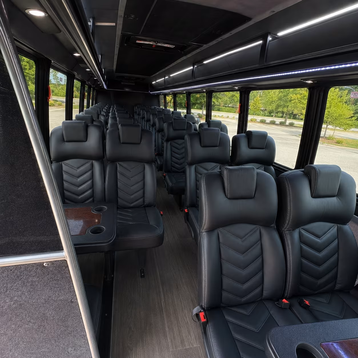 santa monica 35 passenger minibus interior