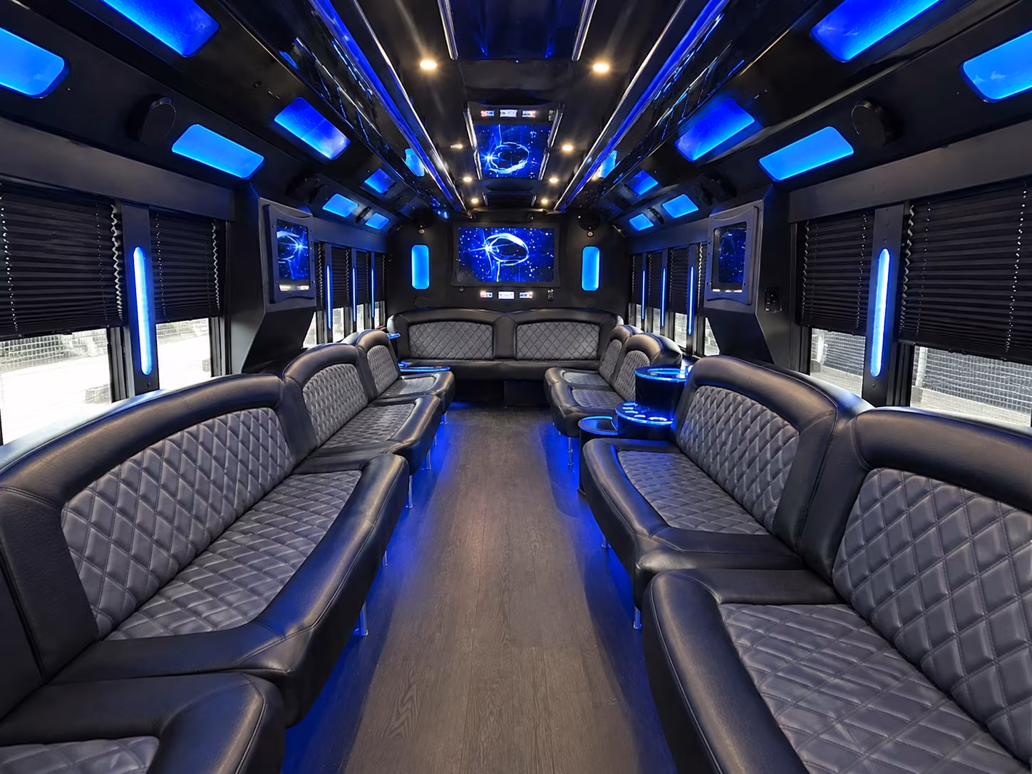 santa monica holiday party bus rental