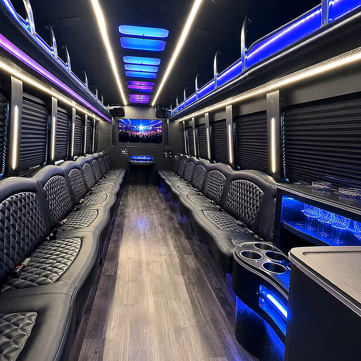 santa monica party bus interior