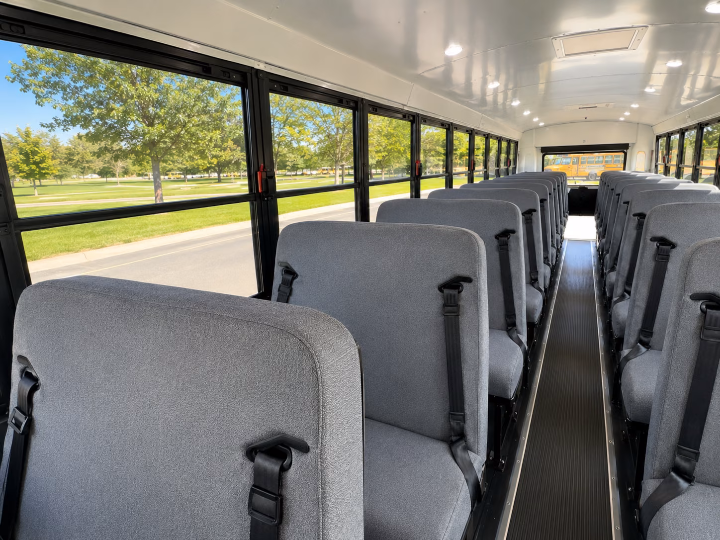 santa monica school bus inside