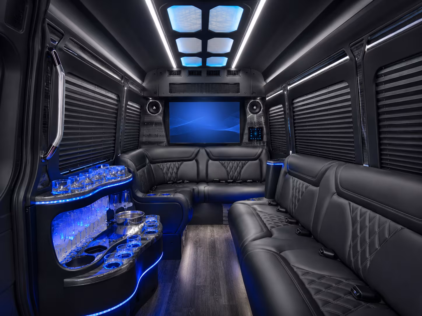 santa monica sprinter limousine inside